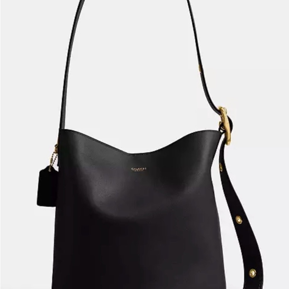 Coach Bleeker Black Leather Shoulder Bag